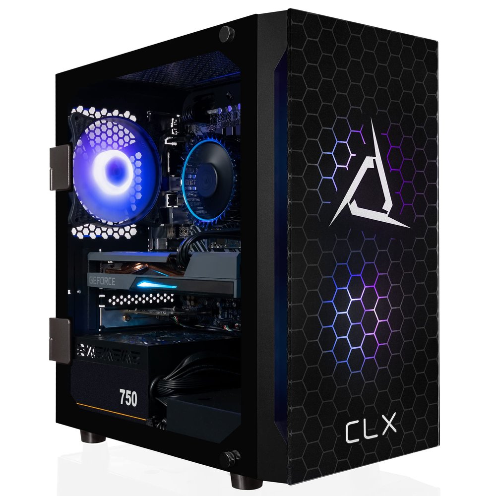 CLX Set Gaming Desktop - Intel Core i7 12700F 2.1GHz 12-Core Processor, 16GB DDR4 Memory, GeForce RTX 4060 Ti 8GB GDDR6 Graphics, 1TB SSD, 2TB HDD, WiFi, Windows 11 Home 64-bit