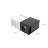 Mini Movie Projector, 24-60 Inches Screen 1080P Portable Projector Compatible with HDMI| AV| USB| Laptop, Built-in Speaker, LED Light Source, Electronics Tech Gadgets, Mini TV, Cool Stuff (Black) view 3