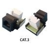 10 RJ11 CAT3 Telephone Socket adapters Model 110 IDC 6P4C Connector modules (IDCRJ11, Black) view 2