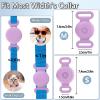 Airtag Collar Holder Compatible with Apple AirTag, Silicone Waterproof Air Tag Case for Collar, Anti-Lost AirTag Holder for Pet Cat Dog GPS Tracker (Purple) view 2