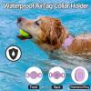 Airtag Collar Holder Compatible with Apple AirTag, Silicone Waterproof Air Tag Case for Collar, Anti-Lost AirTag Holder for Pet Cat Dog GPS Tracker (Purple) view 3