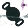 Airtag Dog Collar Holder Compatible with Apple AirTag, Silicone Waterproof Air Tag Case for Pet Collar, Anti-Lost AirTag Holder for Cat Dog GPS Tracker (Black) view 1