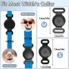 Airtag Dog Collar Holder Compatible with Apple AirTag, Silicone Waterproof Air Tag Case for Pet Collar, Anti-Lost AirTag Holder for Cat Dog GPS Tracker (Black) view 2