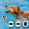 Airtag Dog Collar Holder Compatible with Apple AirTag, Silicone Waterproof Air Tag Case for Pet Collar, Anti-Lost AirTag Holder for Cat Dog GPS Tracker (Black) view 3