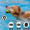 Airtag Dog Collar Holder Compatible with Apple AirTag, Silicone Waterproof Air Tag Case for Collar, Anti-Lost AirTag Holder for Pet Cat GPS Tracker (Black) view 3