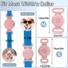 Waterproof AirTag Collar Holder Compatible with Apple AirTag, Silicone Waterproof AirTag Case for Collar, Anti-Lost AirTag Holder for Pet Cat Dog GPS Tracker (Pink) view 2