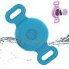 Airtag Collar Holder Compatible with Apple AirTag, Silicone Waterproof Air Tag Case for Pet Collar, Anti-Lost AirTag Holder for Cat Dog GPS Tracker (Blue) view 1