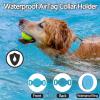 Airtag Collar Holder Compatible with Apple AirTag, Silicone Waterproof Air Tag Case for Pet Collar, Anti-Lost AirTag Holder for Cat Dog GPS Tracker (Blue) view 3