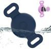 Airtag Collar Holder Compatible with Apple AirTag, Silicone Waterproof Air Tag Case for Pet Collar, Anti-Lost AirTag Holder for Cat Dog GPS Tracker (Navy) view 1
