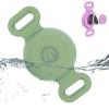 Apple AirTag Compatible Silicone Waterproof Case for Pet Collar, Anti-Lost Holder for Cat Dog GPS Tracker (Green) view 1