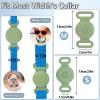 Apple AirTag Compatible Silicone Waterproof Case for Pet Collar, Anti-Lost Holder for Cat Dog GPS Tracker (Green) view 2