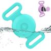 Airtag Collar Holder - Waterproof Silicone Case for Apple AirTag, Anti-Lost Holder for Pet Cat Dog GPS Tracker (Mint Green) view 1