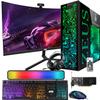 TechMagnet Gaming Desktop PC, Intel i7 6th Gen, Zeus Pro 6, GT 1030 2GB DDR5, 16GB RAM ARGB, 1TB SSD + 4TB HDD, MTG 24 Inch Curved Gaming Monitor, RGB Kit, Windows 11 (Renewed) view 1