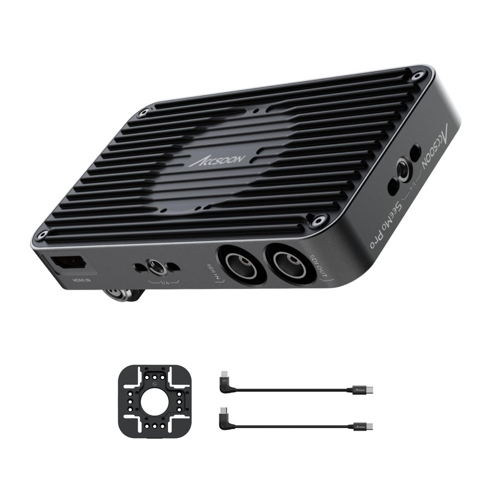 Accsoon SeeMo Pro SDI/HDMI to iOS Video Capture Adapter Converter, 1080p 60fps Video Transmitter H.264 Recording, Live Streaming, Monitor for i-Phone iPad, HDMI to USB-C Video Capture Terminal