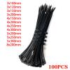 HIDIZ Self-Locking Plastic 100pcs 5X300 Cable Tie Fastening Lock up 3X200 Cable Tie Zipper Wrapping Belt Nylon Cable Tie (Color : 4x250mm) view 3