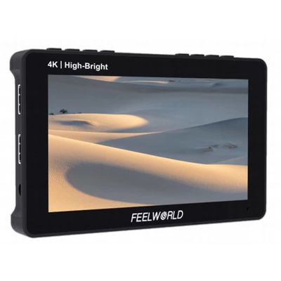 FEELWORLD F5 Prox 5.5 Inch 1200nit High Bright Touch Screen Field Monitor, 1920 * 1080, 5V Type-C Power Supply, 4K HDMI in&Out, F970 Battery Plate