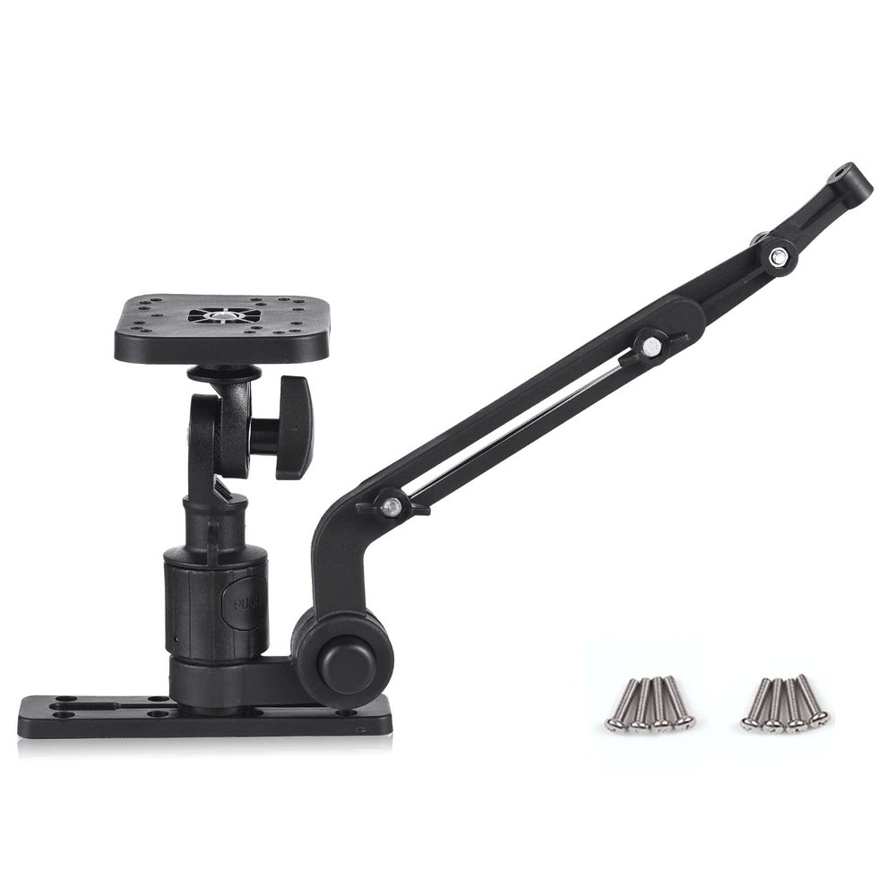 Lixada Kayak Fish Finder Mounting Plate Kayak Boat Transducer Mounting Arm Fish Finder Mount Base Adapter