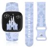 Girovo Engraved Cartoon Band Compatible with Fitbit Versa 2 Band/Versa Lite/Versa Band Women, Cute Soft Silicone Replacement Straps Bracelet Sport Designer Fancy Summer Wristbands for Fitbit Versa SE view 1
