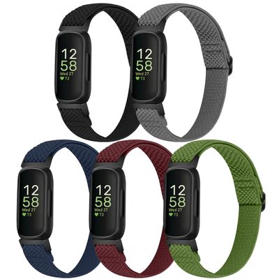 XFYELE Elastic Nylon Bands Compatible with Fitbit Inspire 3/Inspire 2/Inspire HR/Inspire/Ace 3/Ace 2, Soft Adjustable Stretchy Straps Replacement Wristband for Women Men