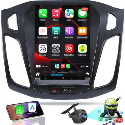 10.4 inches Android12 Car Stereo Ford Focus Radio Upgrade 2012-2018 with Touch Screen 1024 * 768 RDS Auto with GPS Bluetooth 5GWiFi Backup Camera