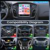 10.4 inches Android12 Car Stereo Ford Focus Radio Upgrade 2012-2018 with Touch Screen 1024 * 768 RDS Auto with GPS Bluetooth 5GWiFi Backup Camera view 2