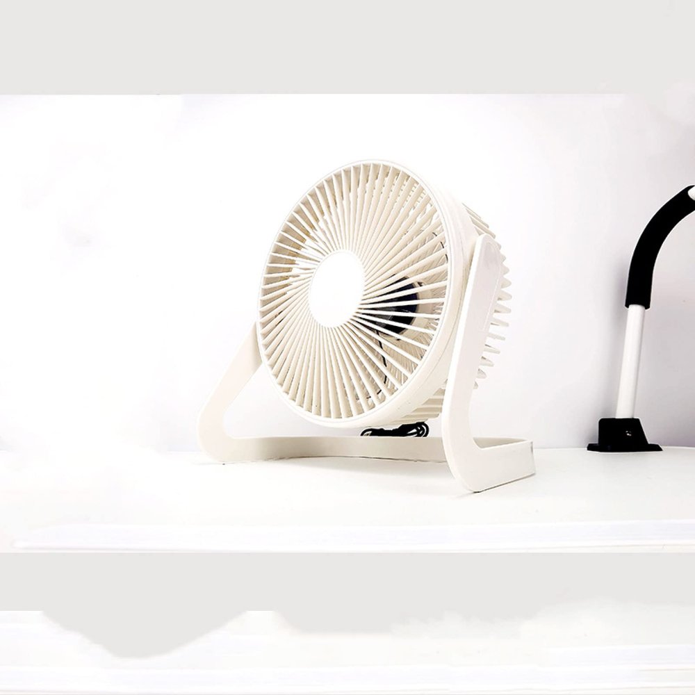 5 inch mini Desktop Plug-in Small Silent Desktop Office Electric Fan USB Small Fan Circulation Fan 5inchoff-White