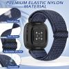 XFYELE Stretchy Bands Compatible with Fitbit Versa 4/Versa 3/Sense 2/Sense Bands, Adjustable Nylon Elastic Sport Replacement Wristbands for Women Men view 2