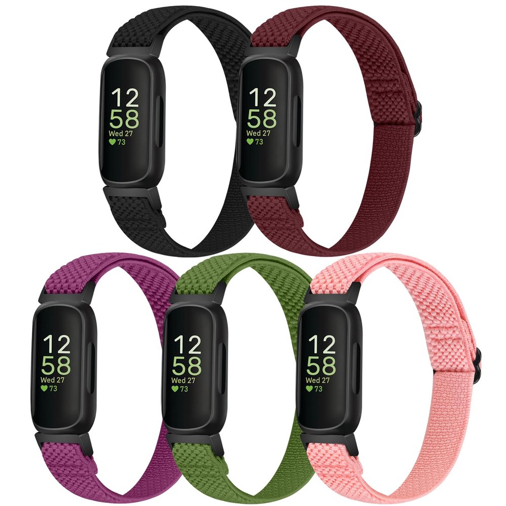 XFYELE Elastic Nylon Bands Compatible with Fitbit Inspire 3/Inspire 2/Inspire HR/Inspire/Ace 3/Ace 2, Soft Adjustable Stretchy Straps Replacement Wristband for Women Men