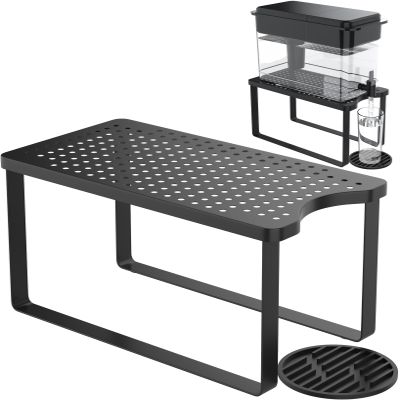 Water Filter Dispenser Stand with Drip Tray - 7.9''W x 14.9''D x 7''H, Metal Stand Designed for Brita Filter, Compatible with Zero Water, PUR, Waterdrop etc.