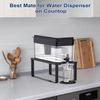 Water Filter Dispenser Stand with Drip Tray - 7.9''W x 14.9''D x 7''H, Metal Stand Designed for Brita Filter, Compatible with Zero Water, PUR, Waterdrop etc. view 4