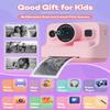 Dylanto Kids Camera Instant Print,1080P Kids Instant Cameras That Print Photos,Christmas Birthday Gifts for Girls Age 3-12,Portable Toy for 3 4 5 6 7 8 9 10 Year Old Girls Boys Pink view 2