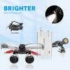 EUSONYSU 3.5X Loupe Binocular Magnifier 5W Spotlight Head Light with Two Type Clips Aluminium Alloy Case (Silver) view 3