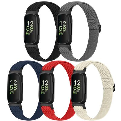 XFYELE Elastic Nylon Bands Compatible with Fitbit Inspire 3/Inspire 2/Inspire HR/Inspire/Ace 3/Ace 2, Soft Adjustable Replacement Straps for Women Men