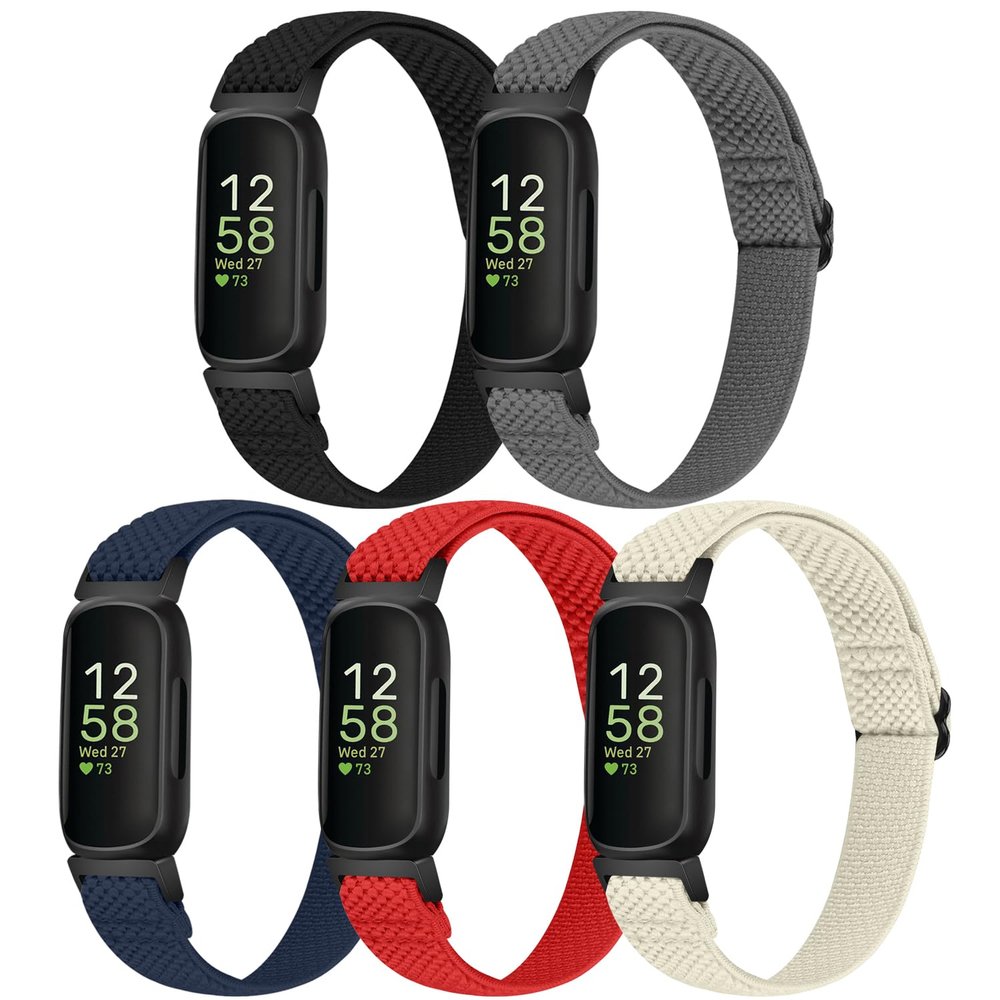 XFYELE Elastic Nylon Bands Compatible with Fitbit Inspire 3/Inspire 2/Inspire HR/Inspire/Ace 3/Ace 2, Soft Adjustable Replacement Straps for Women Men
