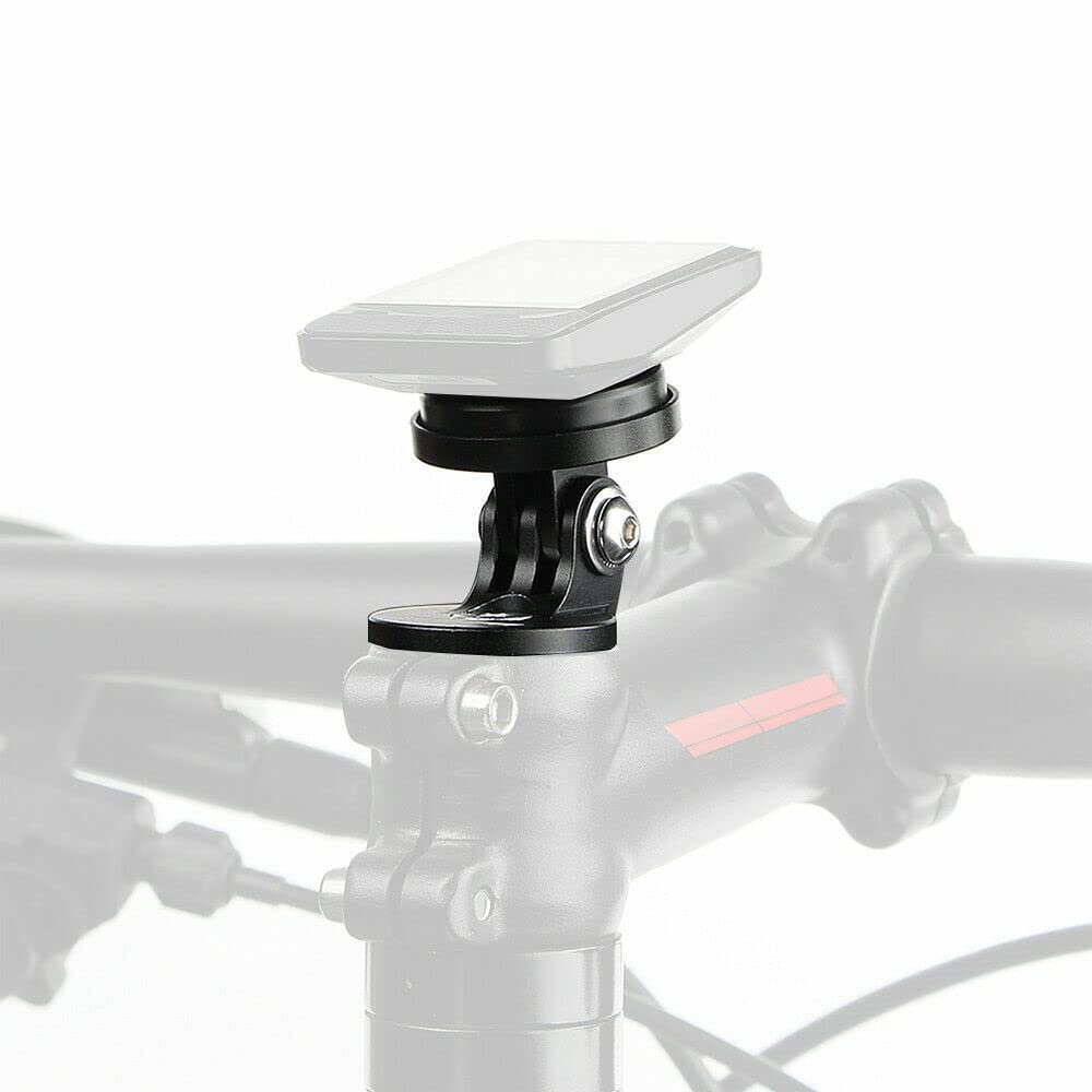 XBERSTAR Bike GPS Computer Adapter Mount Base Bicycle Stem Cap Holder for Garmin for Bryton Angle Adjustable (Black)
