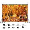 10x6.5ft Vinyl Fall Forest Photography Backdrop Autumn Maple Leaves Frinedsgiving Background Thanksgiving Pumpkin Woodland Tree Farm Harvest Banner Baby Shower Party Decor Photo Booth Props view 2