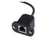 EVURU 25cm Rj12 6p6c Telephone Female Socket to Male Adapter Jumper LAN Network Ethernet Bulkhead Panel Mount Extension Cable view 4