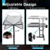 Ta-tt-oo Workstation, Arm Rest Stand Desk Table Workbench with Wheels, Portable Adjustable Large Ta-tt-oo Mobile Work Station Stand Desk Table Workstation Drawing Equipment Supply view 4