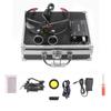 EUSONYSU 3.5X Loupe Binocular Magnifier 5W Spotlight Head Light with Two Type Clips Aluminium Alloy Case (Black) view 1
