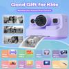 Instant Print Camera for Kids,2.4 Inch Screen Kids Instant Cameras, Christmas Birthday Gifts for Girls Age 3-12, Portable Toddler Toy for 3 4 5 6 7 8 9 10 Year Old Girls Boys Purple view 2