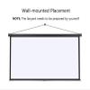 BYZOM Tabletop Projection Screen 20/30/40/50inch, Portable Desktop Projector Screen Pull Down for Office, Outdoor Home Theater Roll Up White Screens (Size : 50inch) view 4