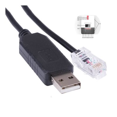 EVURU USB RS232 Serial to RJ12 6P6C Adapter Converter Network Cable Compatible with S-R-N-C ML2430 Solar Charger Mppt Solar Charger Controller
