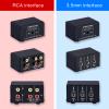 MOWEO Switcher RCA 2 in 1 Out / 1 in 2 Out A/B Switch Stereo Splitter Box with No Distoon RCA Jack for Switching Between Computer Speakers and Headphones view 3