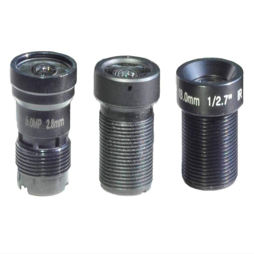 Bluefishcam Optical Lenses Kits with IR Infrared Filter for CCTV Cameras Security 1/2.7" 2.8mm,3.6mm & 8mm CCTV Lens S-Mount