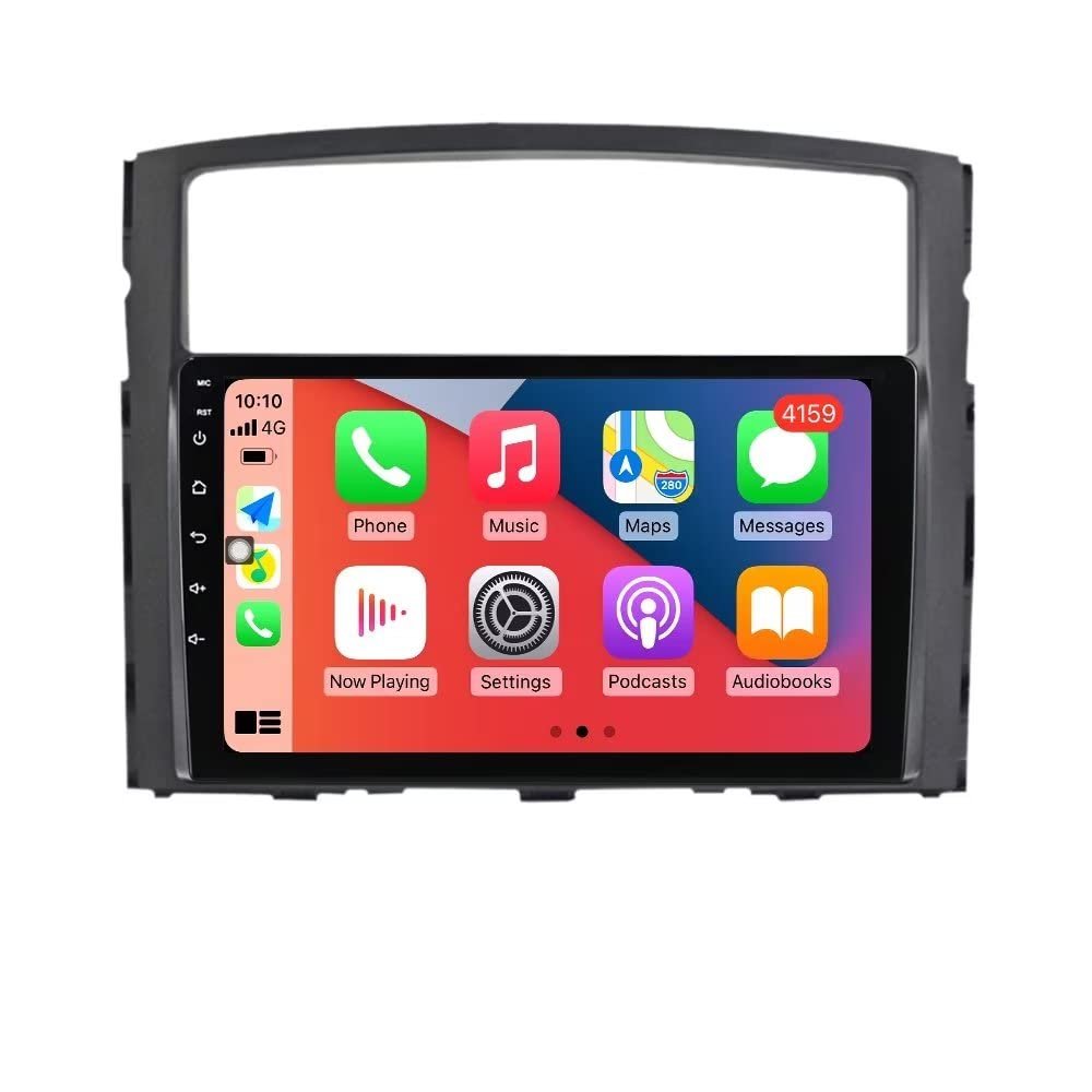 9" Car Radio Stereo for Mitsubishi Pajero 2006-2014 Dash Kit,4+64GB 8-Core Android11 GPS Navigation Multimedia Player with Car-Play Android Auto