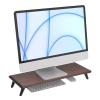 loukin Monitor Stand Riser for Desk, 22.4" x 8.3" Larger Computer Stand for Laptop, PC, Printer, Sturdy Desktop Computer Shelf with Non-Skid Rubber, Home Office (Brown) view 1