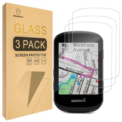 Mr.Shield 3-Pack Screen Protector For Garmin Edge 530 and Edge 830 [Tempered Glass] [Japan Glass with 9H Hardness] Screen Protector Foils