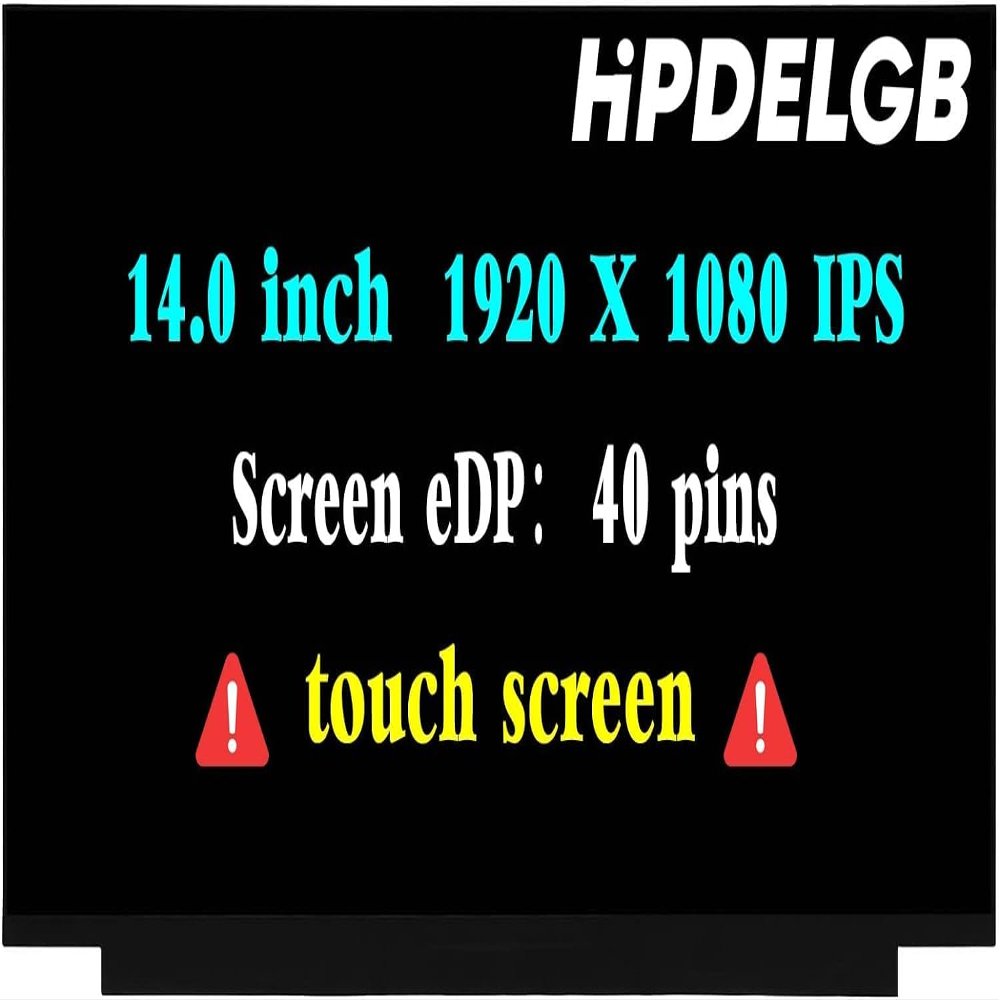 HPDELGB Screen Replacement for B140HAK03.2 N140HCN-EA1 LP140WFB-SPK1 FHD 1920x1080 40PIN LED Display Screen LCD Laptop Digitizer Panel Touch Screen