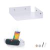 8" Metal Corner Wall Mount Shelf for Baby Monitors, Security Cameras, Sonos Speaker, Also For Wif Routers, Decor, Plants, Router, Photos, Kitchen, Bathroom, Cable Box & More, Universal (White) view 1