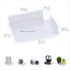 8" Metal Corner Wall Mount Shelf for Baby Monitors, Security Cameras, Sonos Speaker, Also For Wif Routers, Decor, Plants, Router, Photos, Kitchen, Bathroom, Cable Box & More, Universal (White) view 3